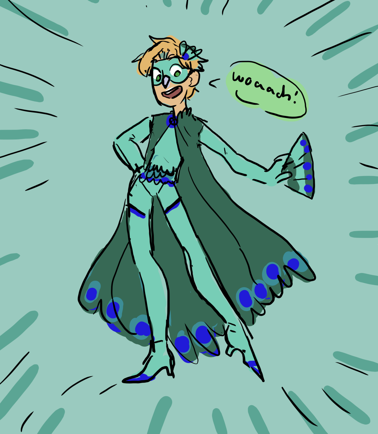 frogopera:  when you’re allergic to feathers but you gotta go beat up your father