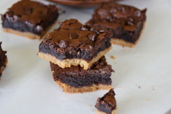 gastrogirl:  fudgy sugar cookie dough brownies.