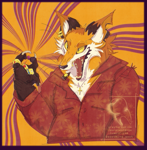 greyturquoise-purpleorange:Fox got a grape! Long time ago I was always drawing foxes but very evil