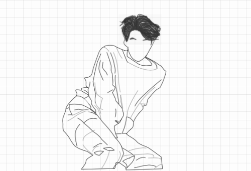 jongin for grazia magazine || lineart set