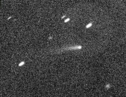 zubat:  Earth could be in for a surprise on May 24 when it encounters a century-old comet stream that it has never encountered before. (Comet 209P/LINEAR on April 14, 2014. It’s currently very faint at around magnitude +17. Material shed by the comet