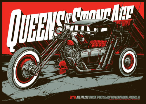 Queens Of The Stone Age Silkscreen by Ken Taylor (Australia) QOTSA at the Broken Spoke Saloon and Ca