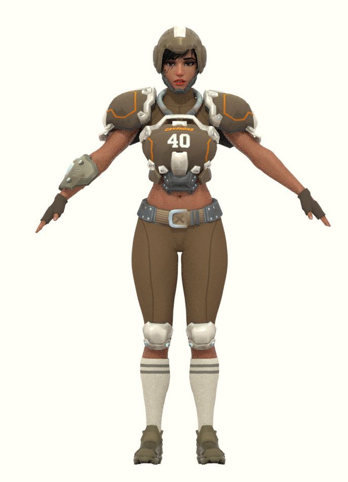 SOONI always wanted to try out an american footbal outfit for Pharah but I never