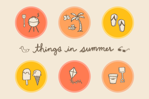 Things in SummerSummer is coming to an end so I wanted to make something for it.