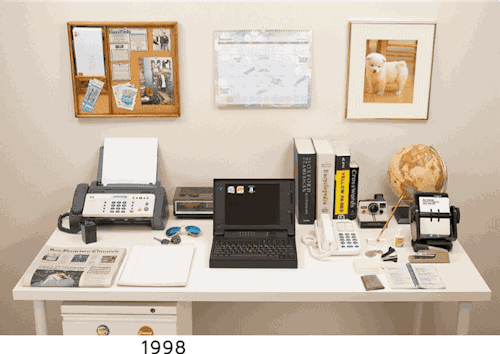 grofjardanhazy:Evolution of the Desk (1980-2014)gif: grofjardanhazy, original video via Best Reviews