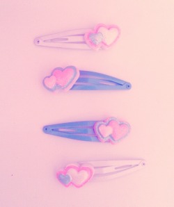 cherry-chii:  1$ hairclips I got in some random store &lt;3