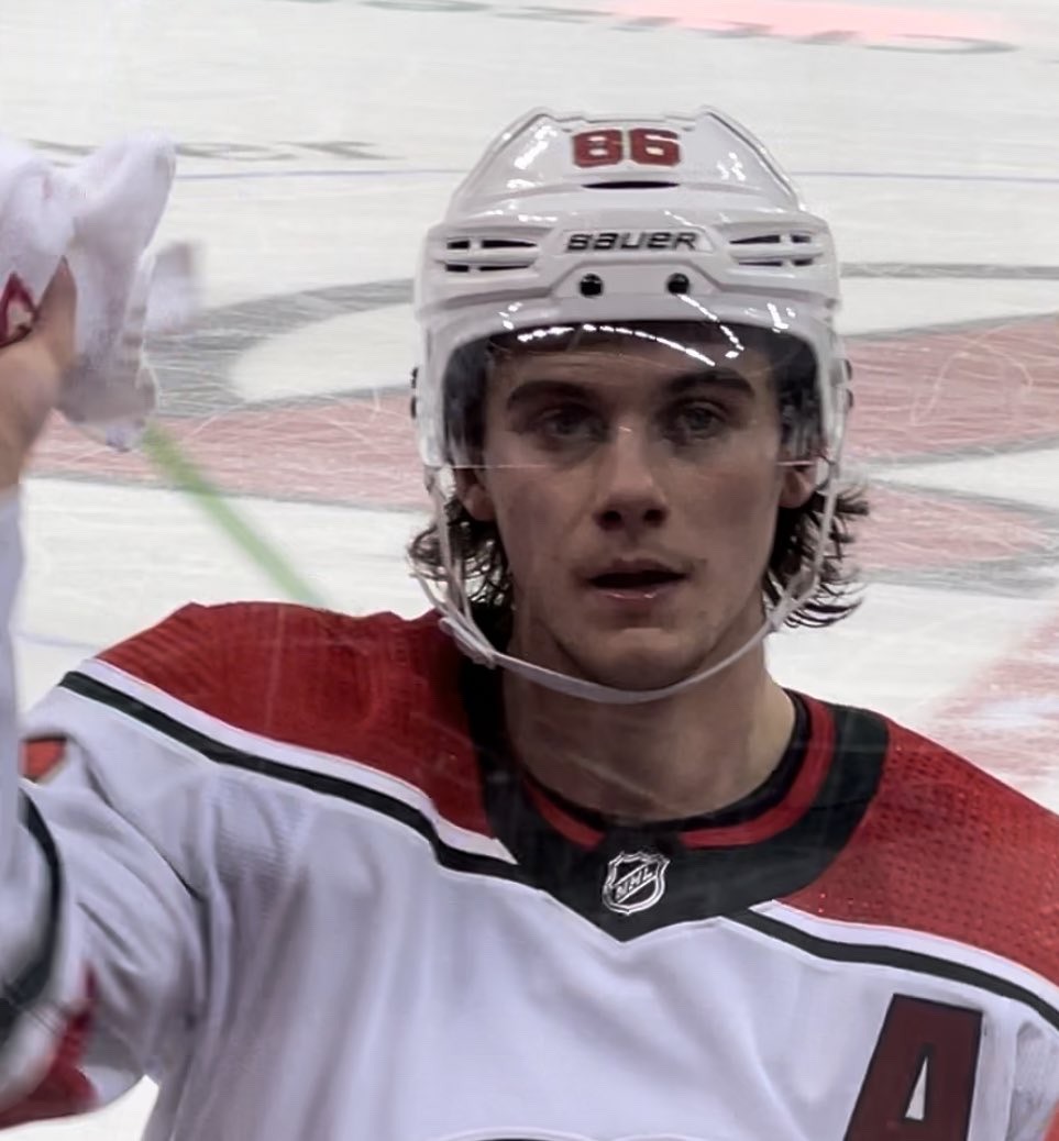 Trevor Zegras spotted with Hughes family at Game four between Hurricanes  and Devils