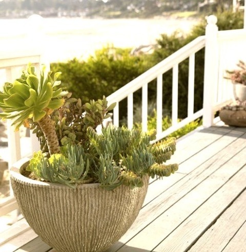 Beach Style PorchAn Example Of A Small Coastal Back Porch Design With Decking.