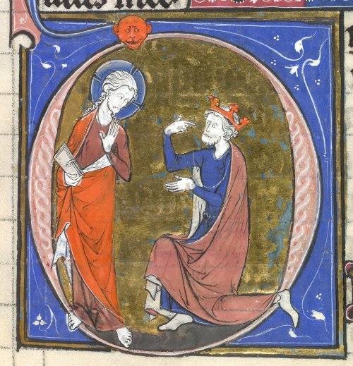 openmarginalis:“Christ and David”, Yates Thompson 18, f. 52 by “The Ste.-Chapelle group; and the Gui