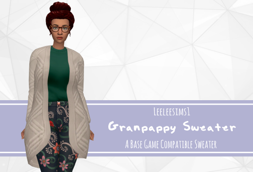 leeleesims1:Grandpappy Sweater - A Base Game Compatible Separated SweaterHere’s another edit of one 