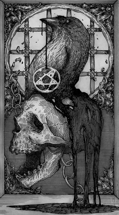 whitesoulblackheart:  Skull Illustration by Vlad Gradobyk © (Please leave credit … Ƹ̴Ӂ̴Ʒ)   