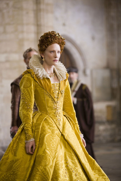 Cate Blanchett as Elizabeth the I in 2007 film  &quot;Elizabeth:The Golden Age&quot;. Costumes desig