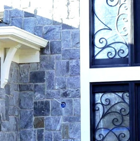 Front Door - Traditional Entry Elegant Entryway Photo With Gray Walls And A Glass Front Door