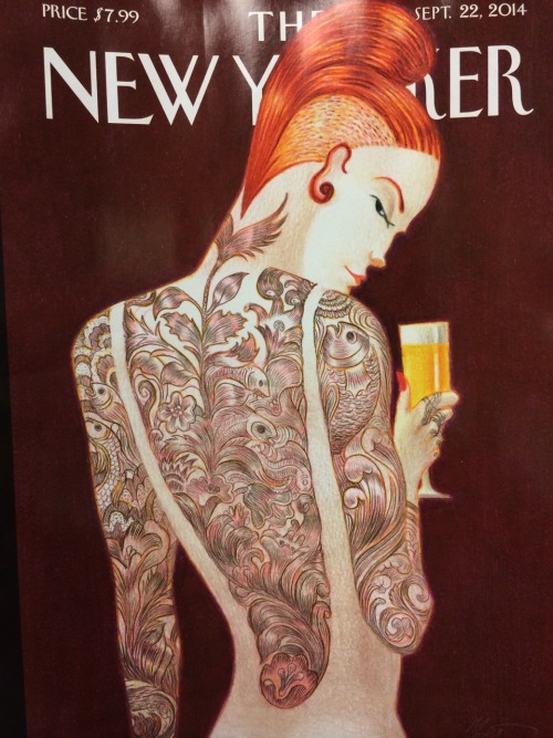 Tattooed woman on the cover of The New Yorker . I love it