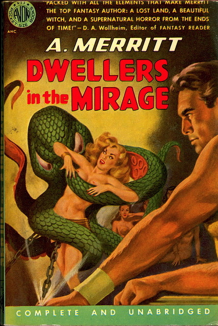 vintagegeekculture:The always amazing covers for Abraham Merritt’s eerie horror-fantasy novel, The D