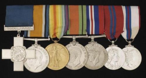 Medals, including a George Cross,belonging to Lieutenant-Commander Harold Newgass of the Royal Naval