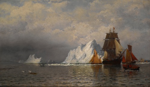 Whaler and Fishing Vessels near the Coast of Labrador, 1880, William Bradford. Born in Fairhaven, Ma