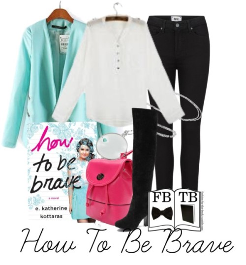 How To Be Brave by Katherine Kottaras Find it hereThigh High Boots + Teal Blazer