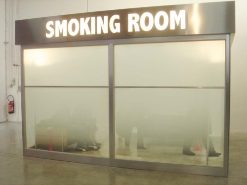 idontreadtheory:absolvd:  Leandro Erlich Smoking Room, 2006  so true. #girl