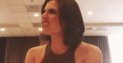 hitomi04:Lana Parrilla - Comic Con 2013 Interview (X)Lana for god sake control your hands!LOL