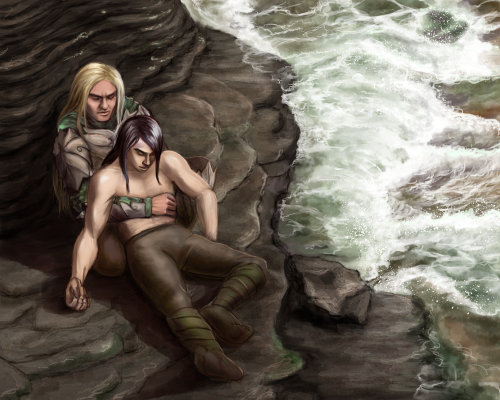 Glorfindel and Erestor, art prompt for Tolkien Reverse Summer Bang 2020 @tolkienrsb! @himrings picke