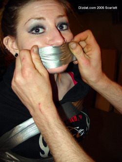 gagged4life:  Note how tight the tape is