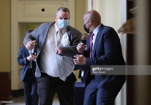 bigguyinbigskycountry: Jon Tester (D-MT)United States Senator Sen. Tester jokingly runs into Sen. Co