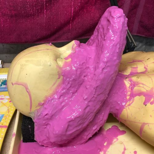 What a lovely pink silicone mess  I’m only able to work in the mornings because of the heat bu