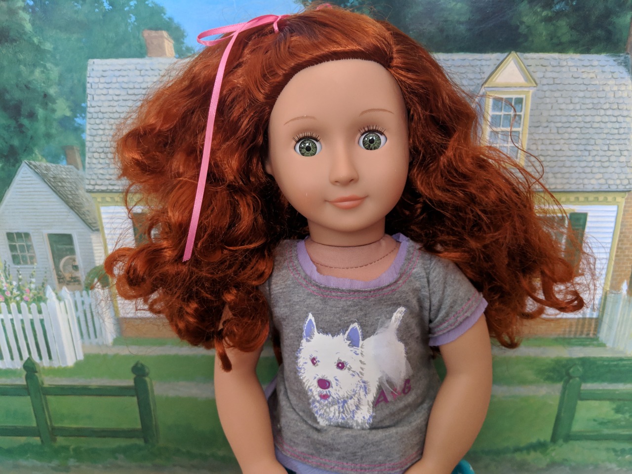 Our Generation, Battat, 18" doll with Black W/ Pink Stripe hair, blue  eyes | eBay