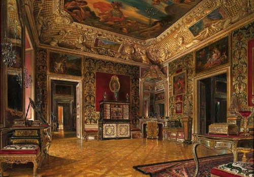 livesunique: Queen’s Bedroom in the Wilanów Palace, Wilanów, Warsaw, Poland,Pain