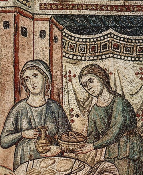 fuckyeahwallpaintings:Pietro Cavallini: Life of the Virgin - detailsBasilica di Santa Maria in Trast