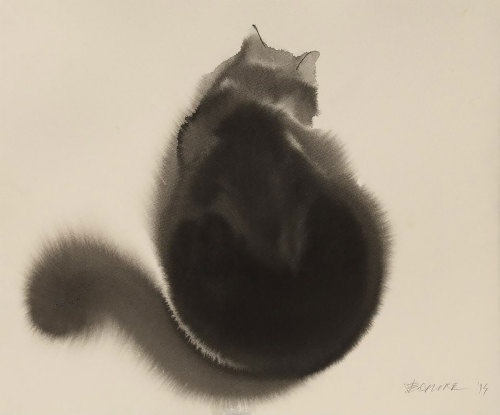 itscolossal:Watercolor cats by Endre Penovác