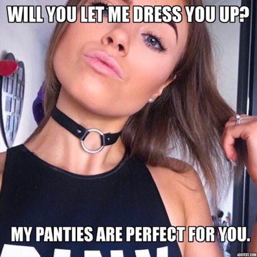 sissyboyfordaddycaps:hdmhdm:I would love to be dress by youYes. Can we suck cock together?