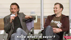 princessmichonne:  Andrew Lincoln on Rick and Michonne. [thanks to the wonderful
