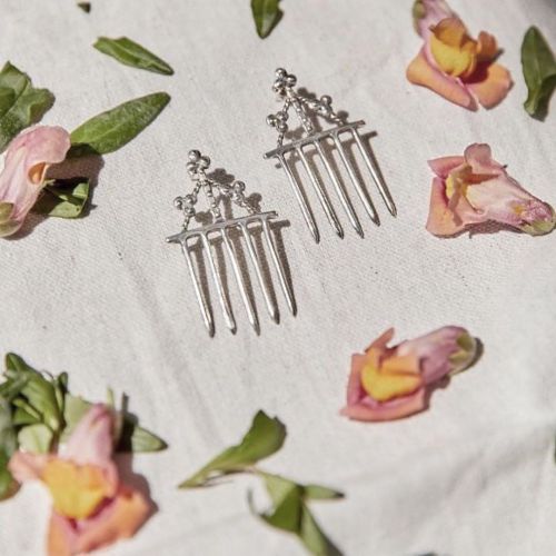 Comb Earrings by @plutoniablue. Available in sterling silver and brass. #plutoniablue #sterlingsilve