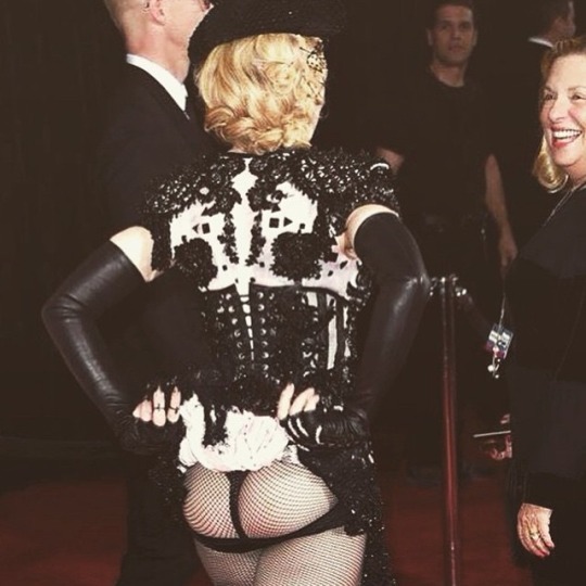 nasty-fvck: Madonna at the 2015 Grammy Awards red carpet   Muahahahahaha.  Madonna