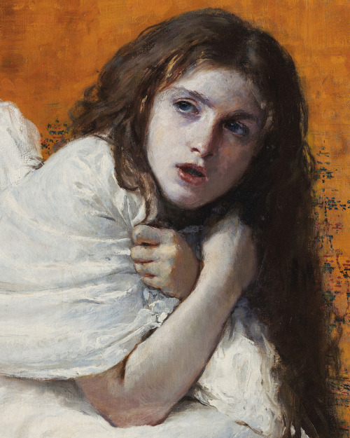mysteriousartcentury:Paolo Vetri (1855-1937), Girl getting out of the bath, 1870-1873, oil on canvas