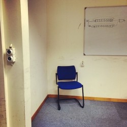 lonelychairsatcern:  #lonelychairsatcern chair and whiteboard #b354 #CERN