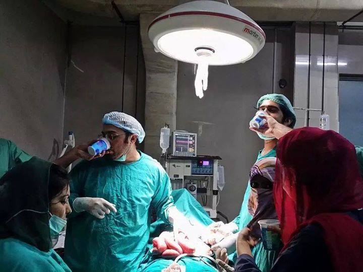 humansofpakistan:  Aftar on duty : A patient of fire arm injury came 30 min before