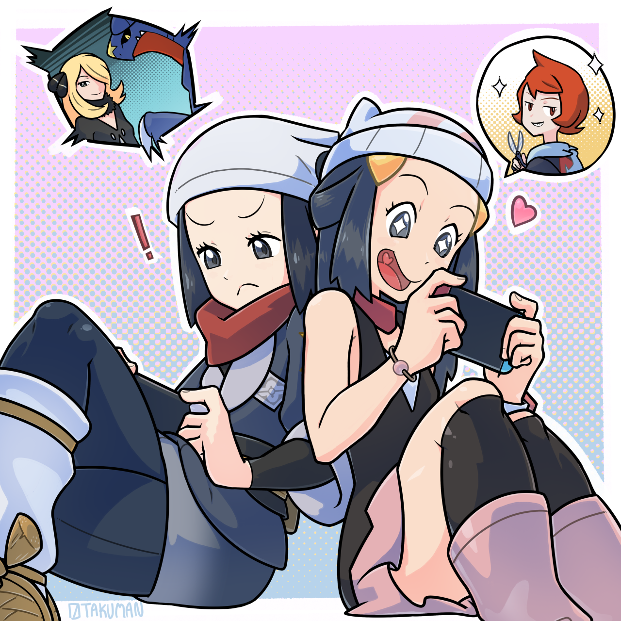 Love Comedy Luck — Akari and Dawn playing some Pokémon games~