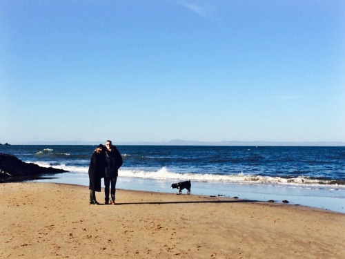 North Berwick with mum, dad and the dog