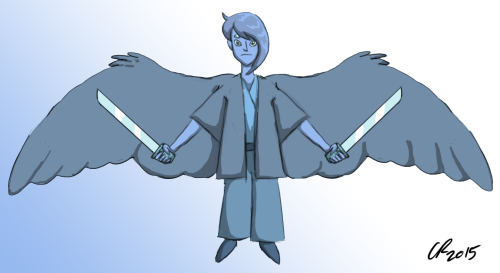 I thought it would be cool to see the evolution of my Pearlapis fusion design, Angelite. The very top one is the first concept design of her where she had a different name “Kyanite”. Of course that did not last long as she looked too different. Eventually