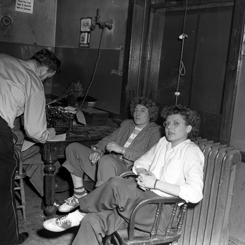 “Drunken girl drivers” at the Lawndale Police Station on Sept. 23, 1948. Alice Kolski, 2