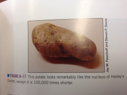 poetryandthoughts:  &ldquo;I dare you to put this picture of a potato in the astronomy textbook.&rdquo; 