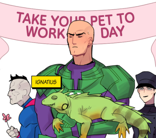 legion of doom and &ldquo;take your pet(dog) to work day&rdquo;.