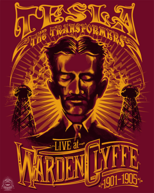 &ldquo;Tesla and the Transformers Live&rdquo;Latest tee design, available soon.Vincent Carro