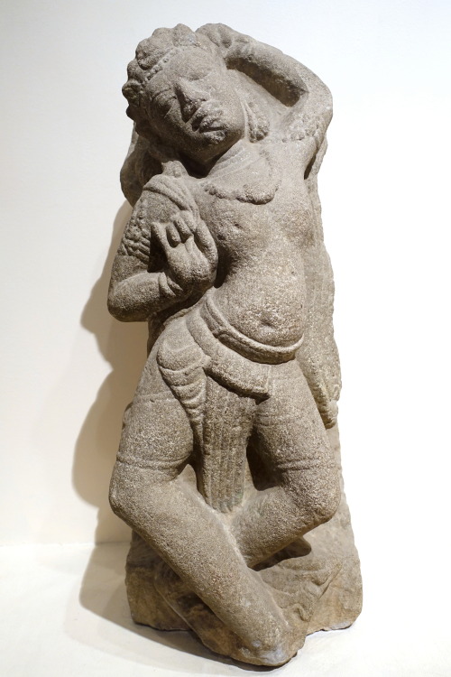 Champa sculpture of a dancer.  Artist unknown; 9th-11th cent. CE.  Found in Quang Nam Province, Viet