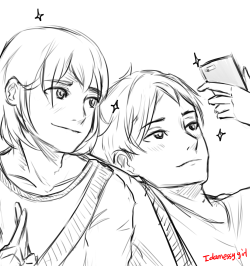 idamessygirl:  Armin and Eren, again. ^_^ 