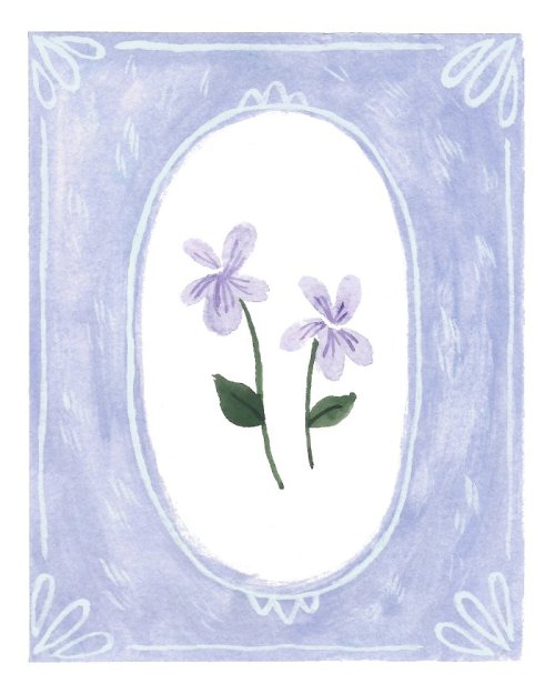 ash-elizabeth-art:Framed flowersHigh-res downloadable versions of these paintings are available here