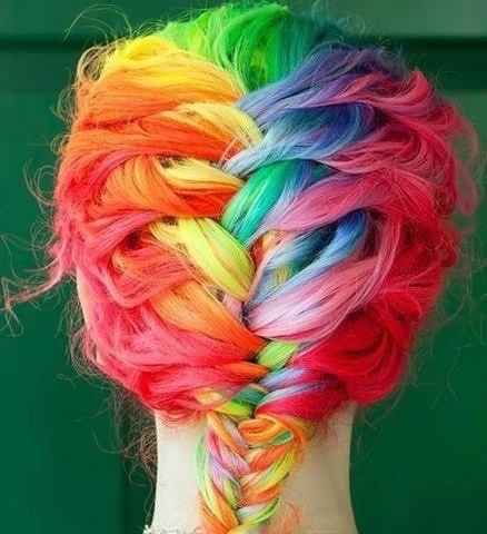 Porn happyandfulfilled:  I want rainbow hair  photos